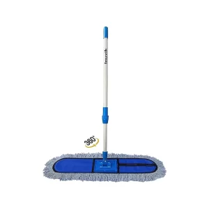 Dry Flat Floor Mop 18 Inch with 5 Feet Long Handle | Easy-to-Use Heavy Duty Cleaning Mop for Home, Office, Hotels & Hospitals (Set of 1)