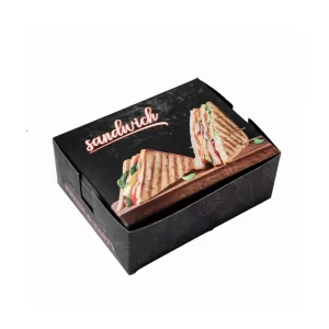 Paper Sandwich Box Print N Pack (5 x 7 x 2.5 Inches)